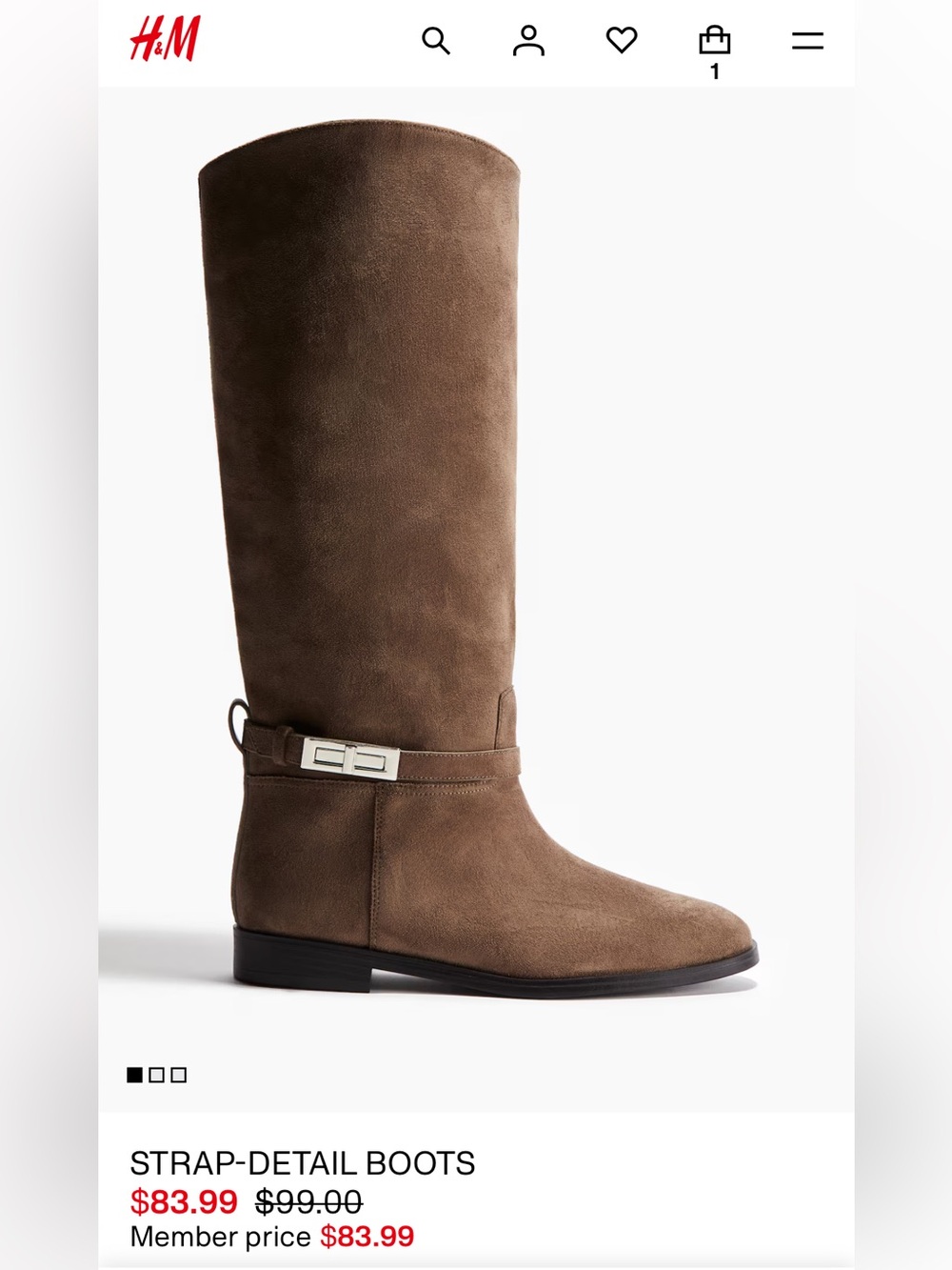 H&M Tall Women's Suede Riding Boots in Taupe Size 9